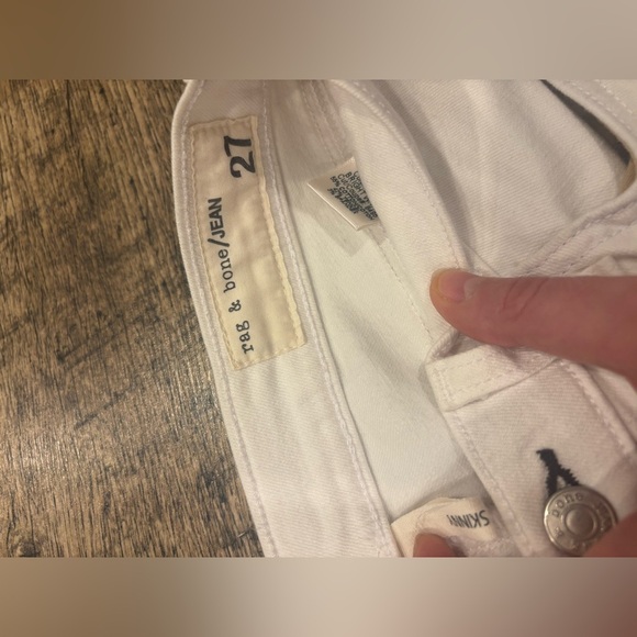Rag & Bone JEAN Skinny White Mid Rise Jeans Women’s Size 27 - Picture 3 of 11